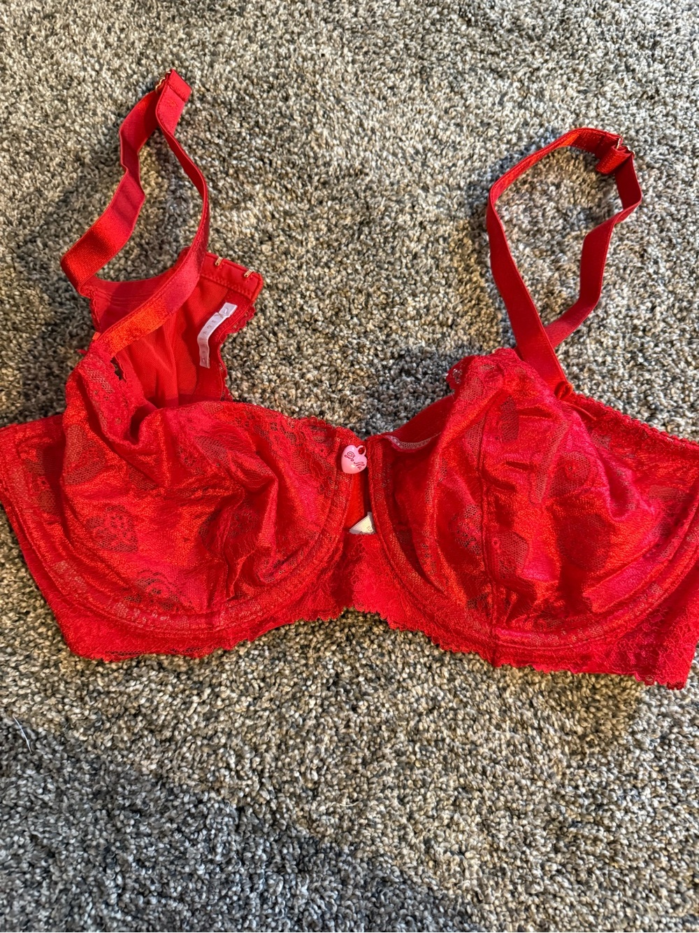 Savage x Fenty Red 38 DD Lace Underwire Bra - Women Intimates & Sleepwear